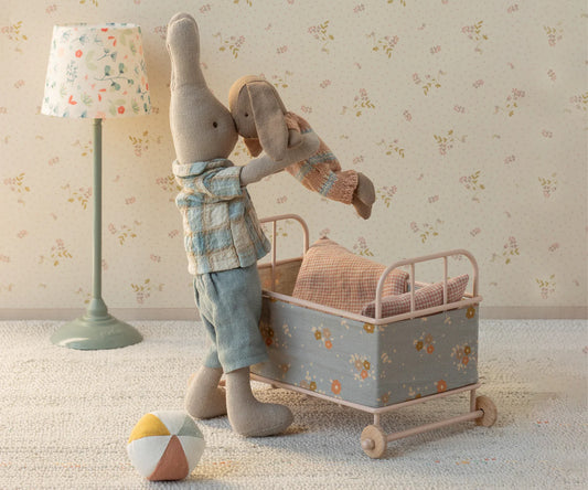 Bunny, Micro - Brown - Dusty rose knitted suit