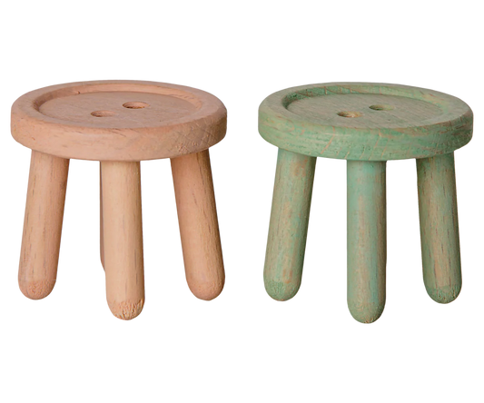 Stool set, Mouse - Light rose/Light mint