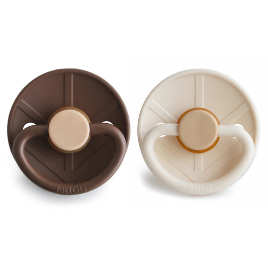 Natural Rubber Pacifier 2-Pack | Cocoa/Cream