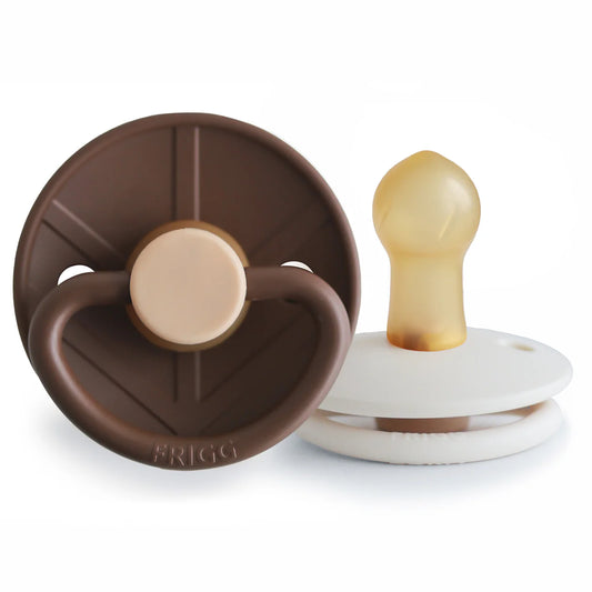 Natural Rubber Pacifier 2-Pack | Cocoa/Cream