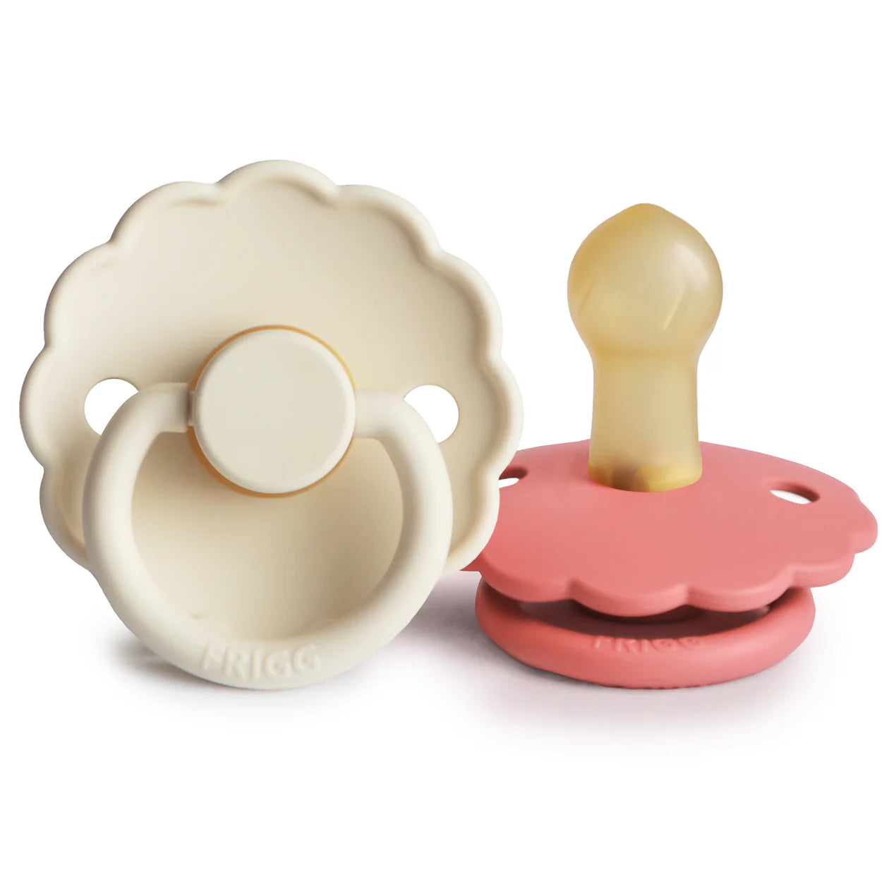 FRIGG Daisy Natural Rubber Pacifier 2-Pack | Cream Poppy