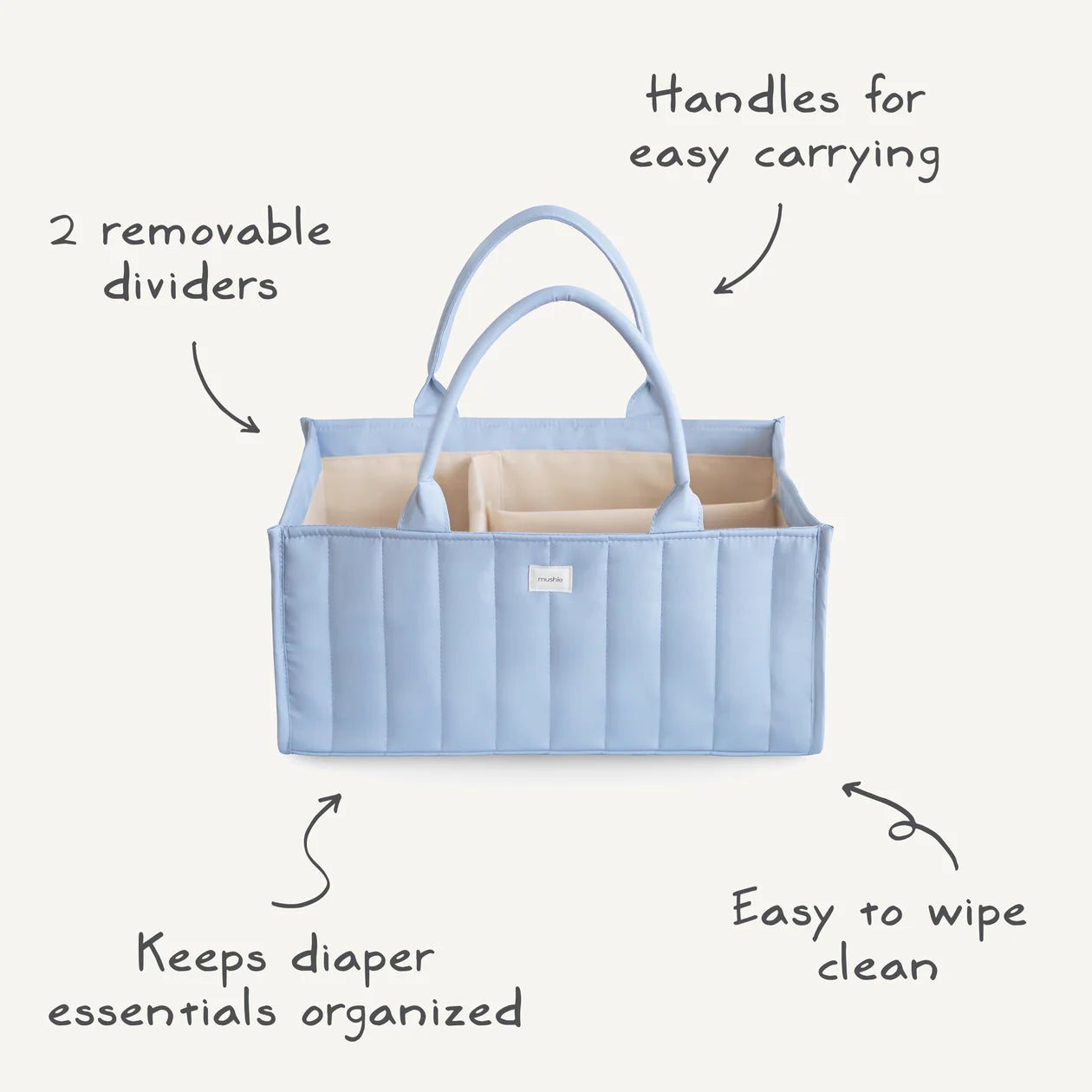 Diaper Caddy - Blue Flowers