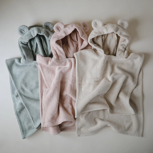 Bear Poncho Towel - Blush