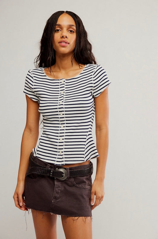 Most Wanted Striped Cardi - Black & White