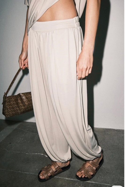 Stone Emery Drape Harem Pants