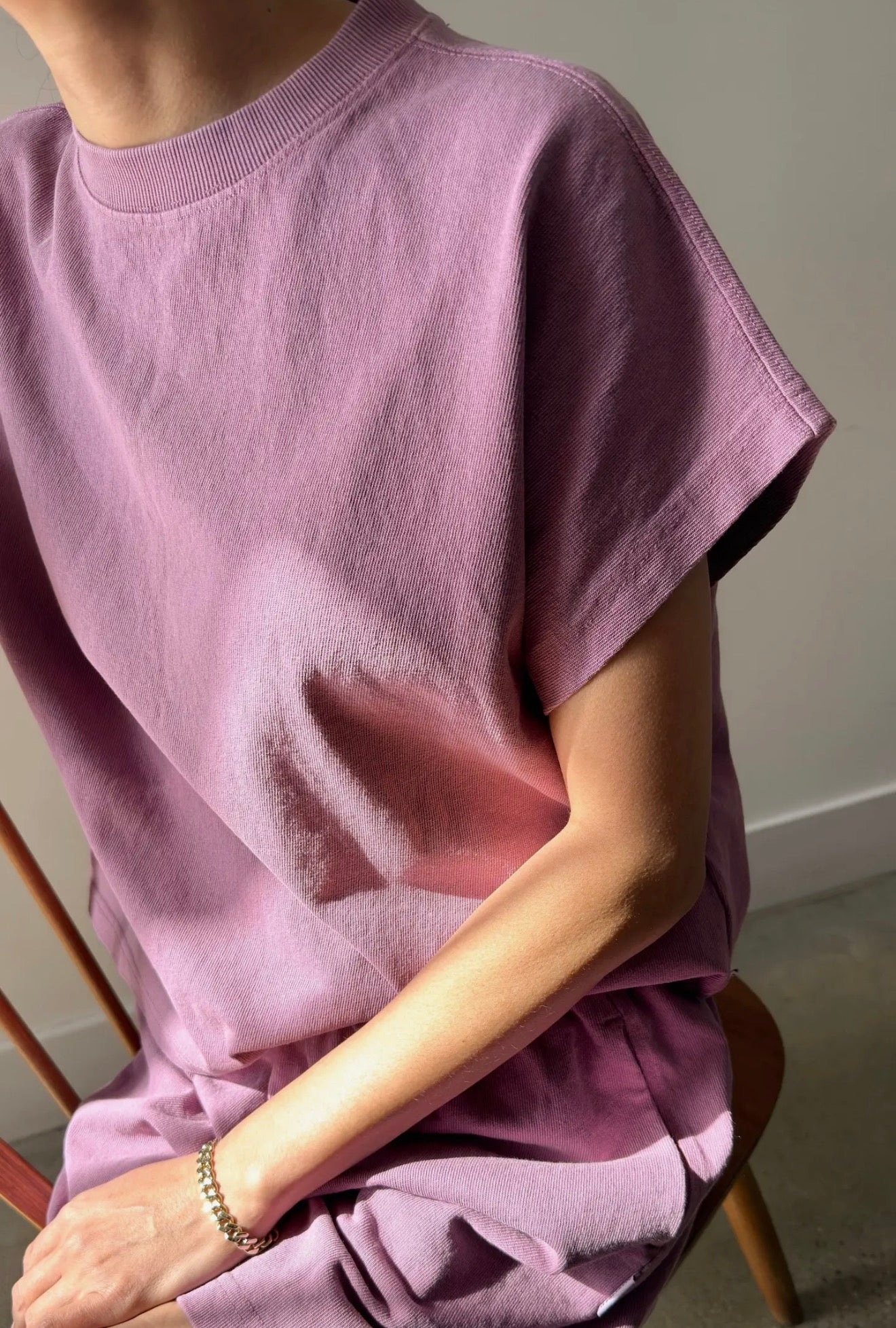 Dusty Lilac Cotton Jeanne Tee