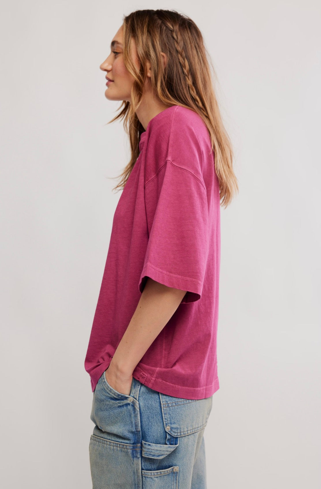WE THE FREE PERFECT OVERSIZED TEE - GLASS ROSES
