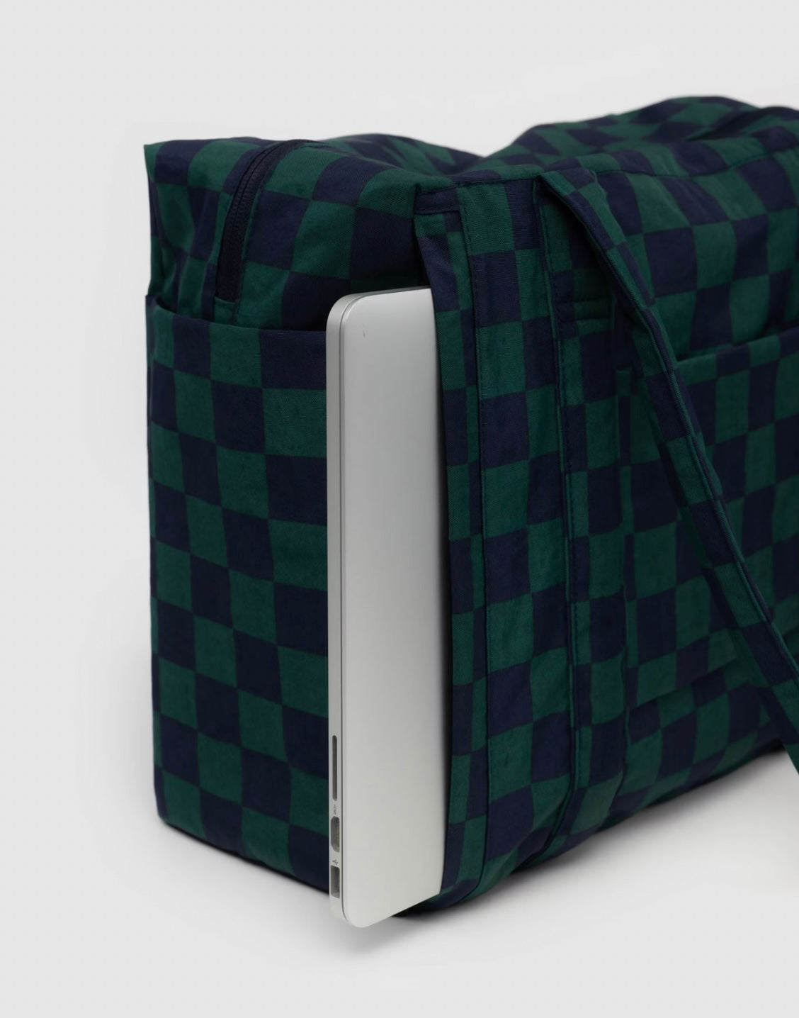 Small Cloud Carry-On | Navy Green Check