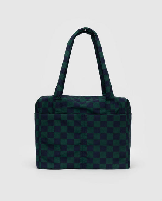 Small Cloud Carry-On | Navy Green Check