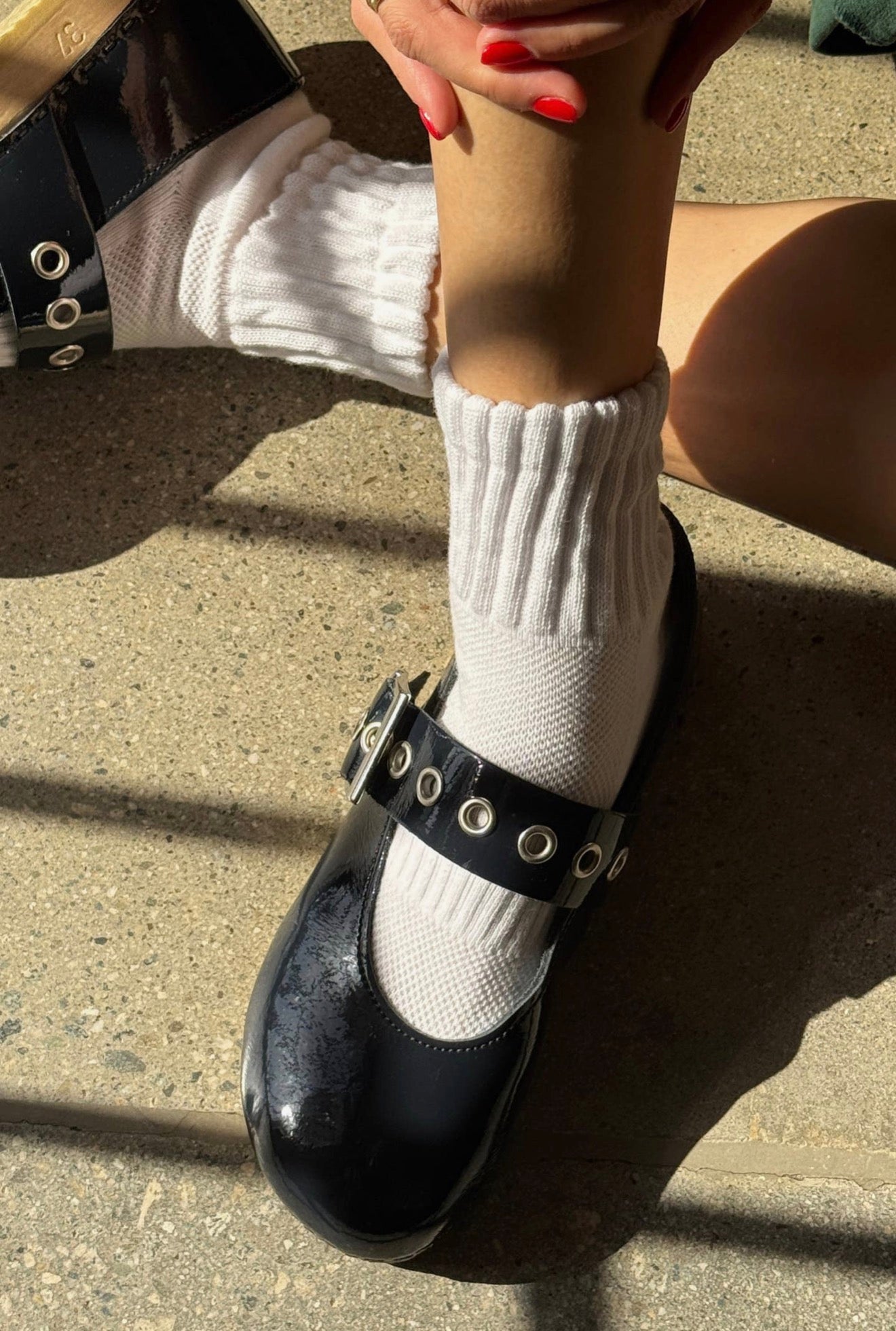White Swing Socks