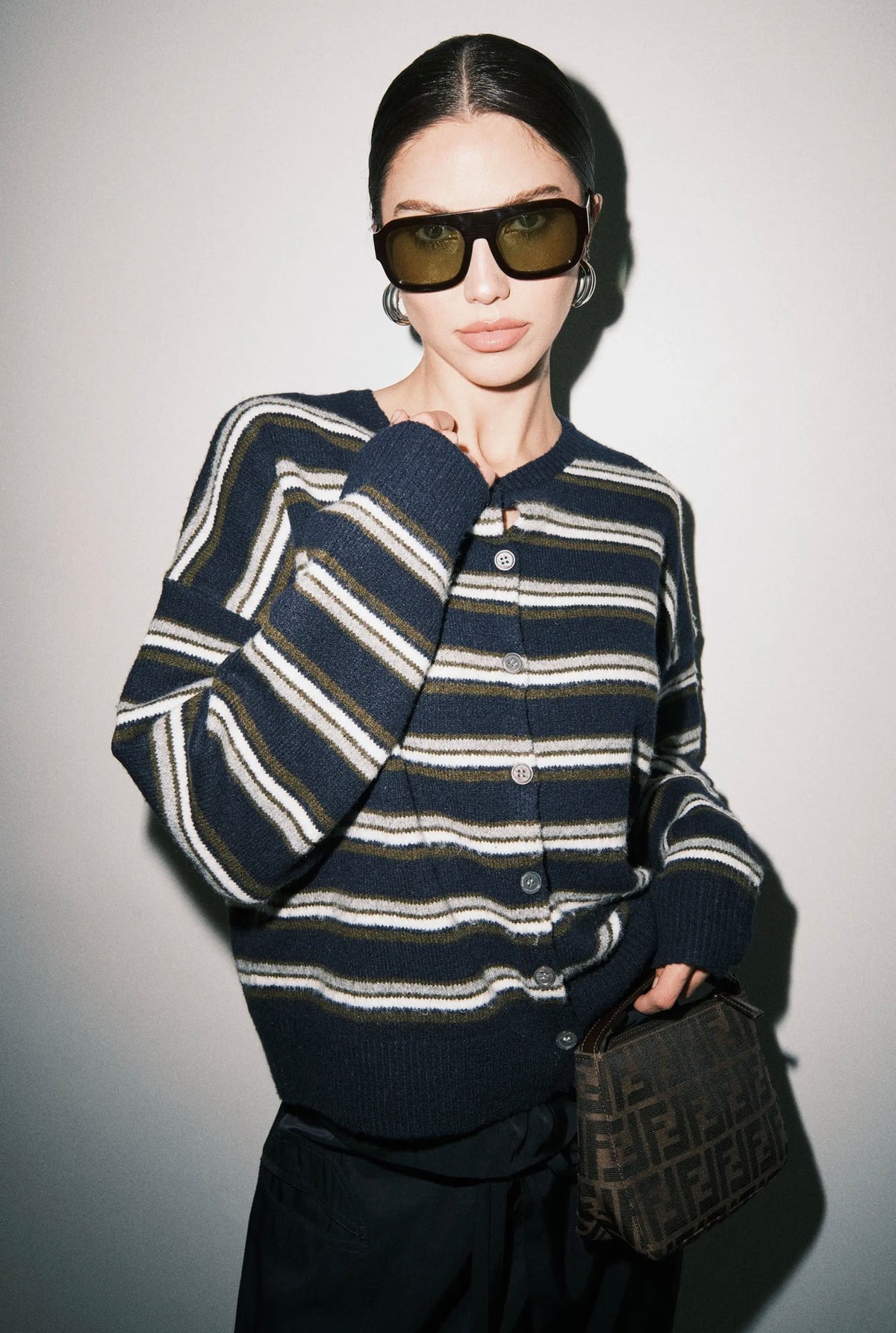 Blythe Navy Striped Cardigan