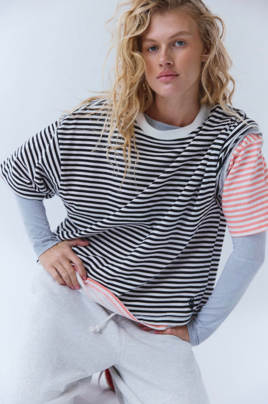 Tackle Stripe Tee (Black/White)