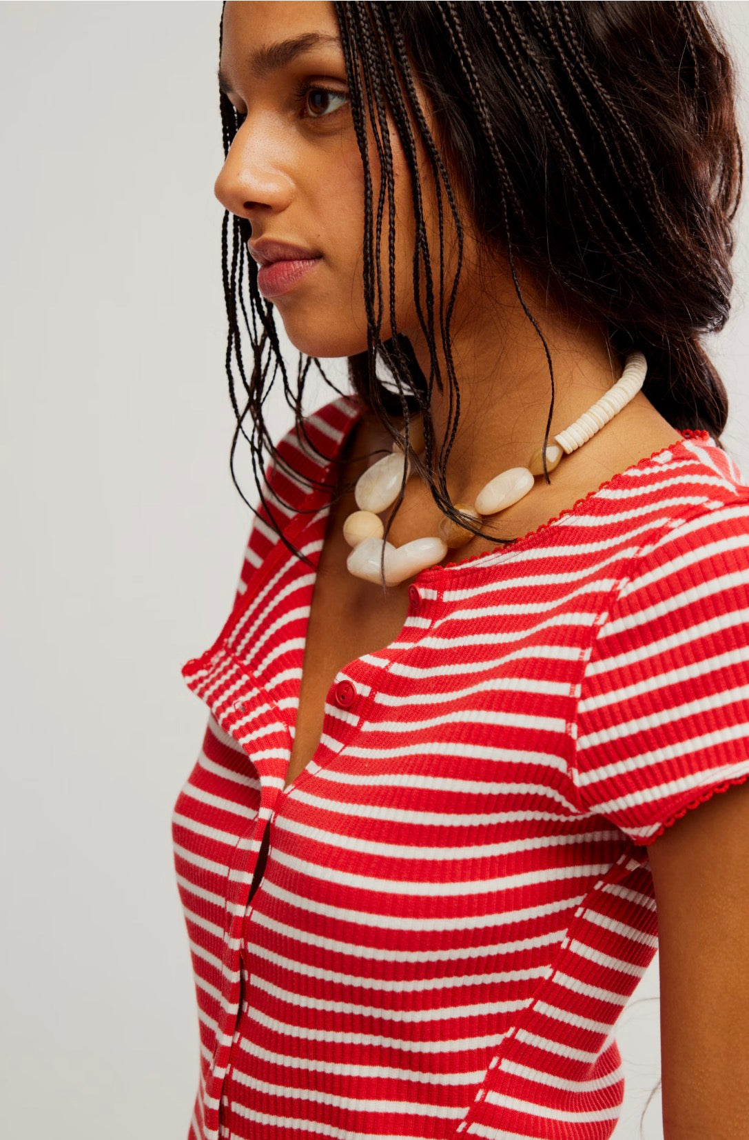 Most Wanted Striped Cardi - Red & White