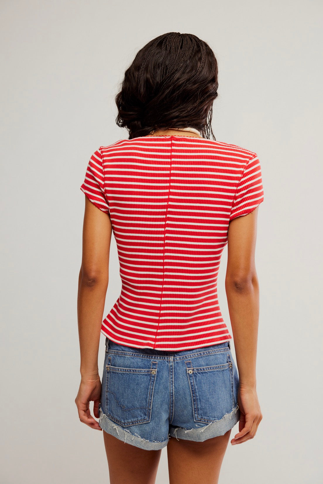 Most Wanted Striped Cardi - Red & White