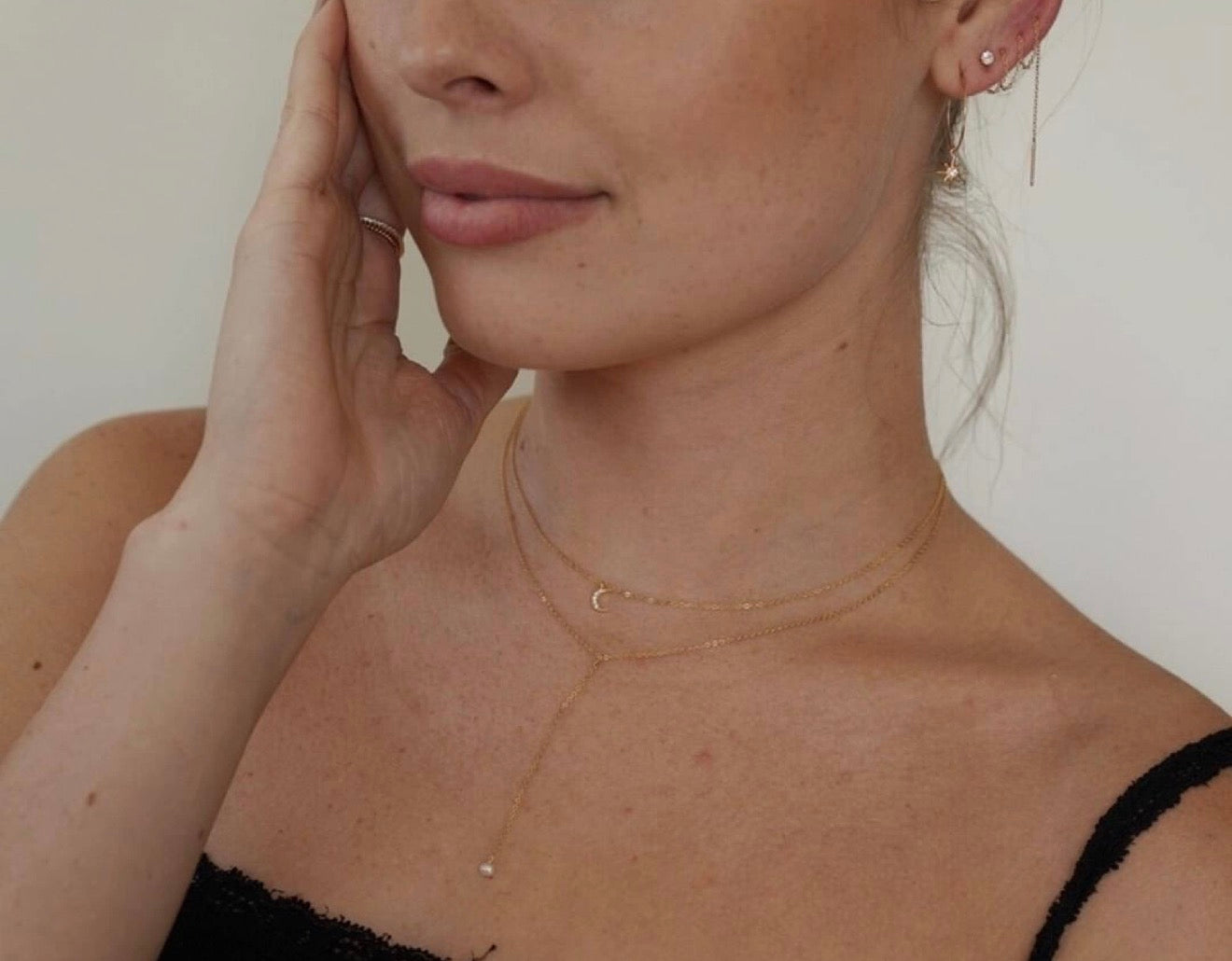 Dainty Pearl Lariat
