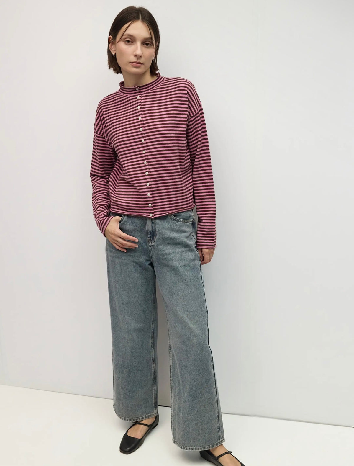 Brown + Lilac Elisa Cardigan