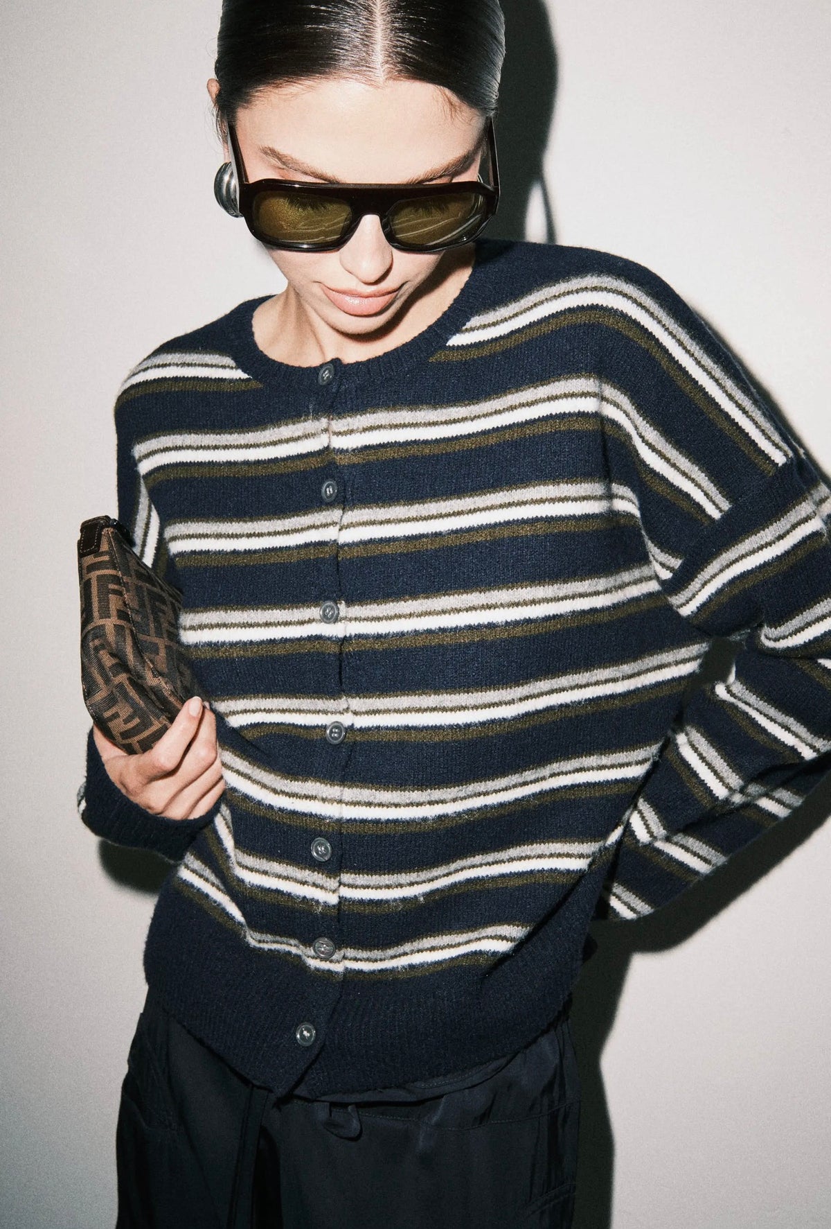 Blythe Navy Striped Cardigan