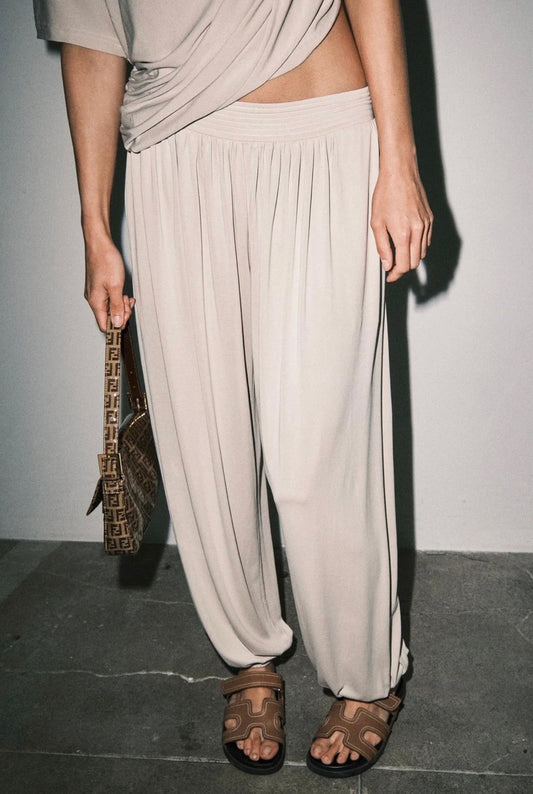 Stone Emery Drape Harem Pants