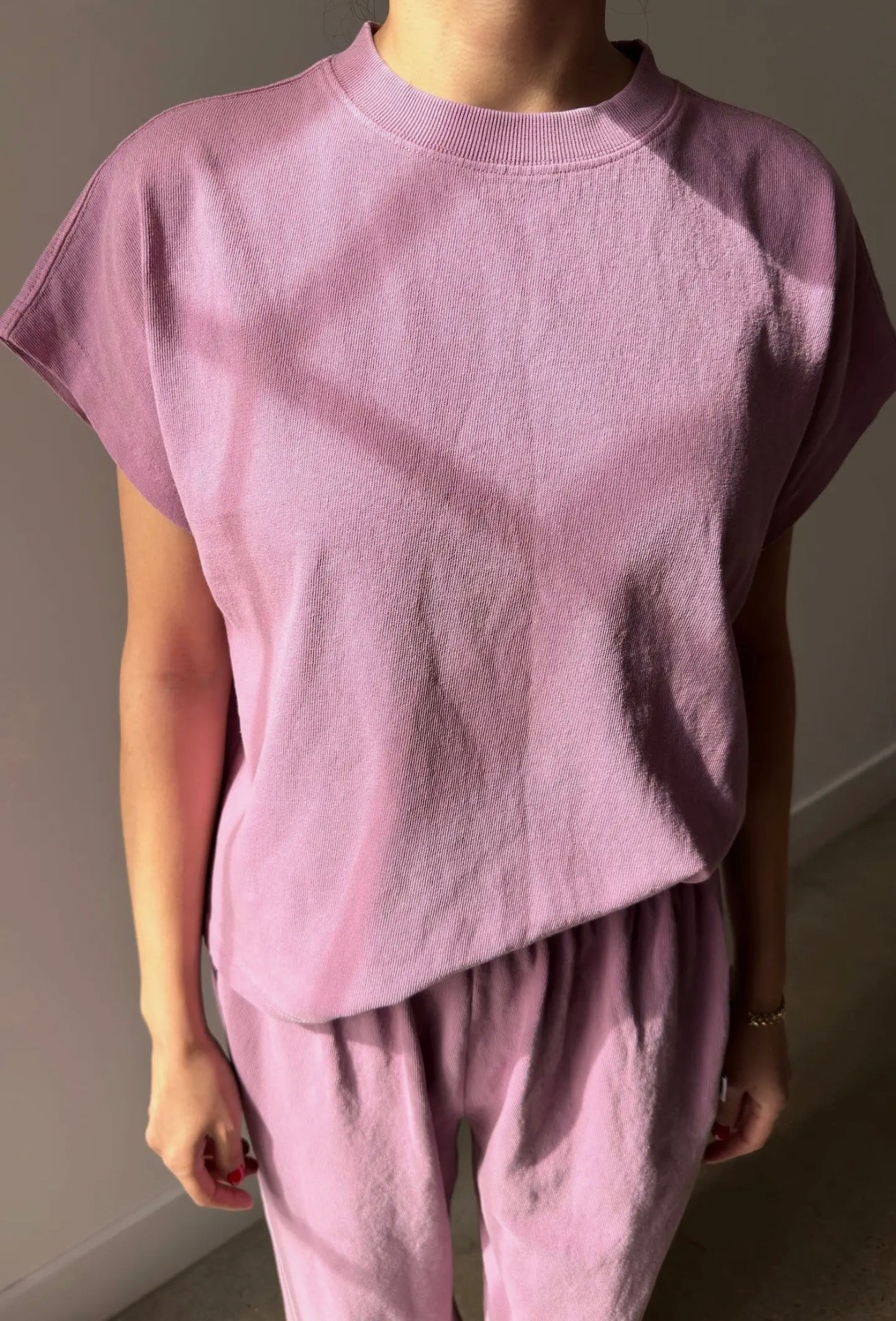 Dusty Lilac Cotton Jeanne Tee