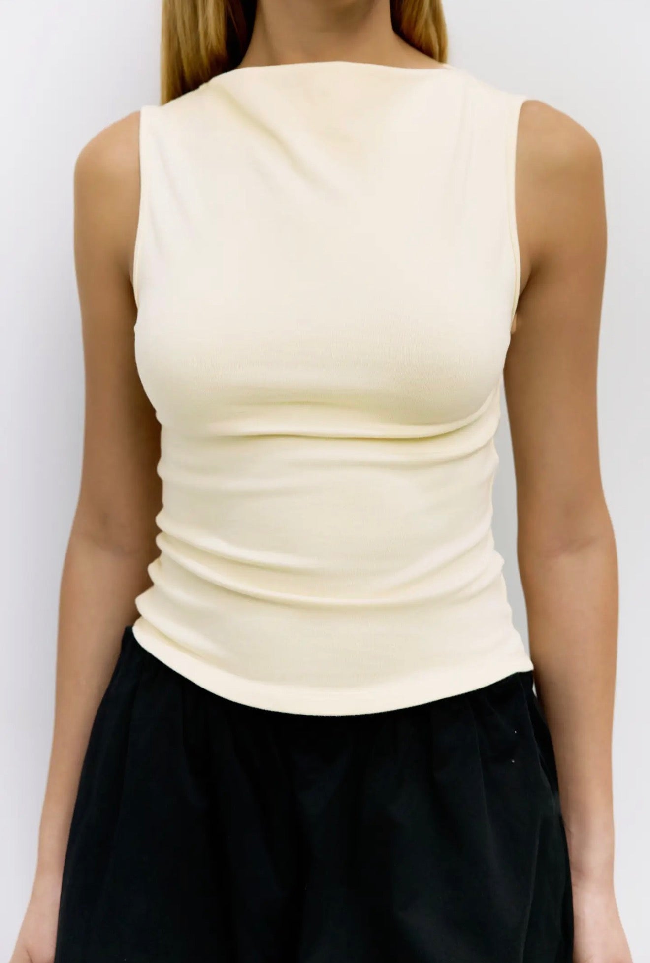 Butter Cowl Neck Knit Tank Top