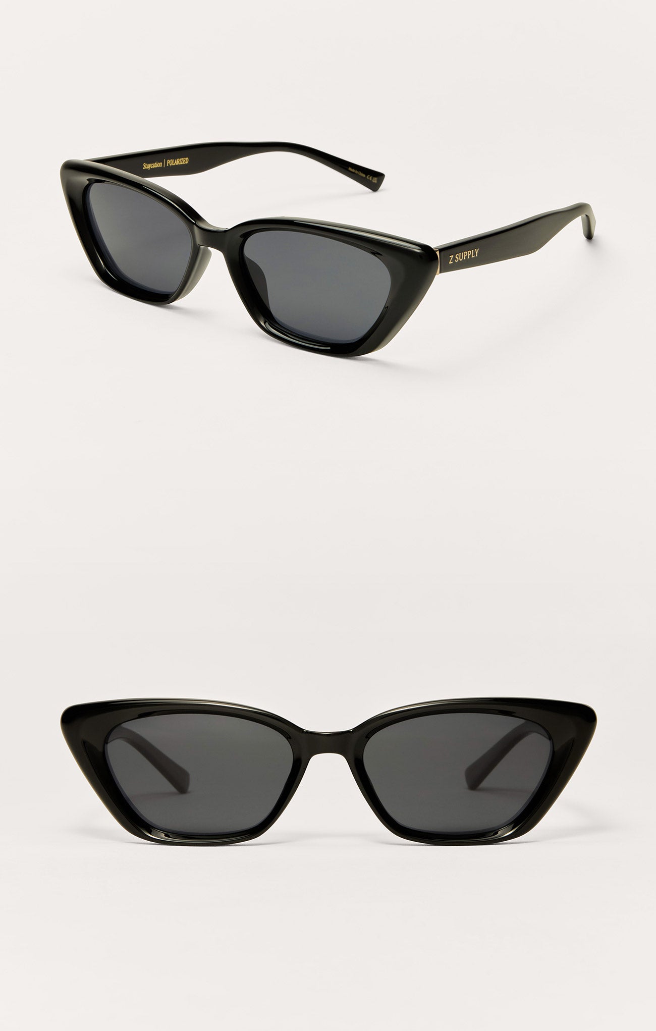 Staycation Polished Black/Grey Polarized