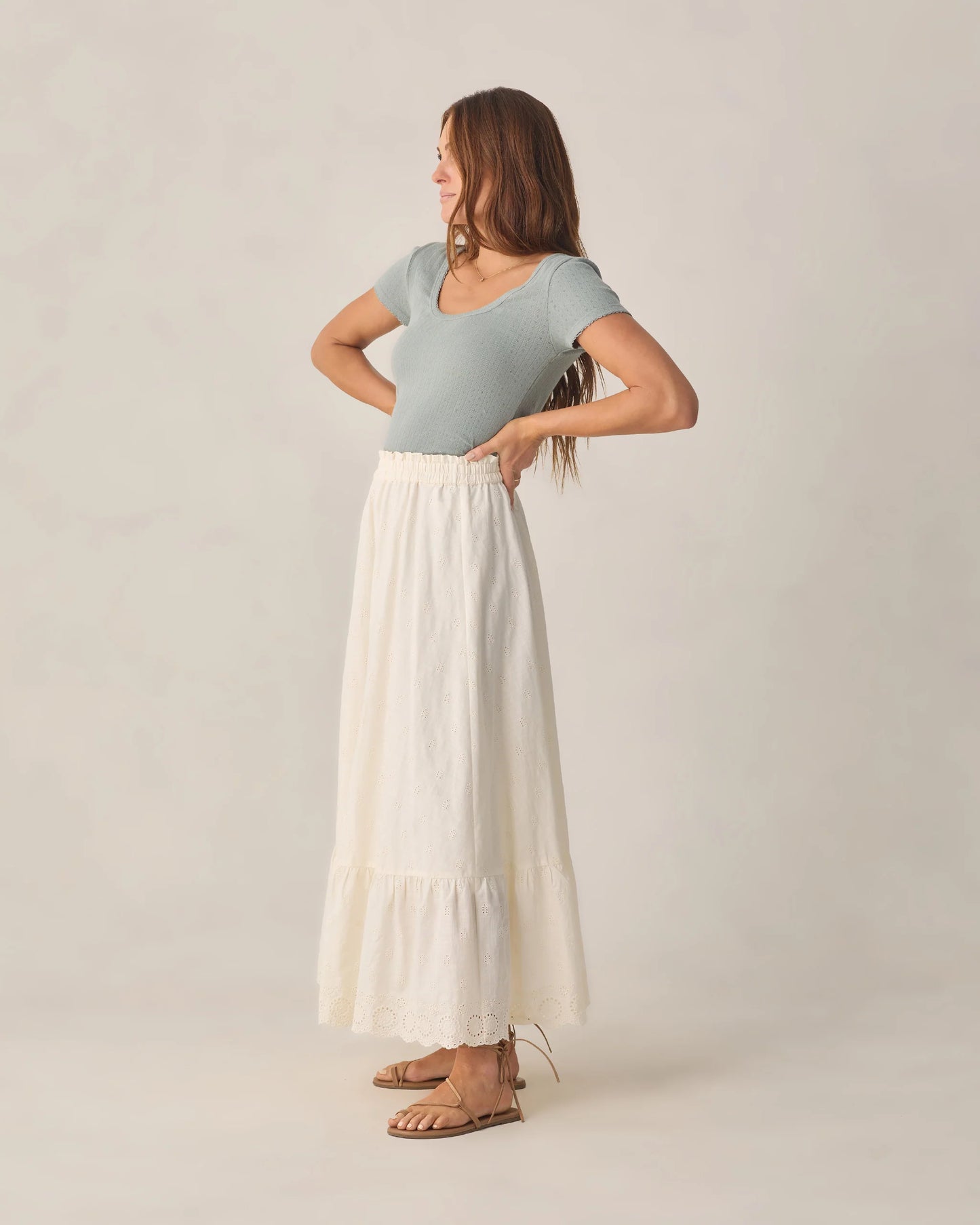 Women's Rose Maxi Skirt Ivory
