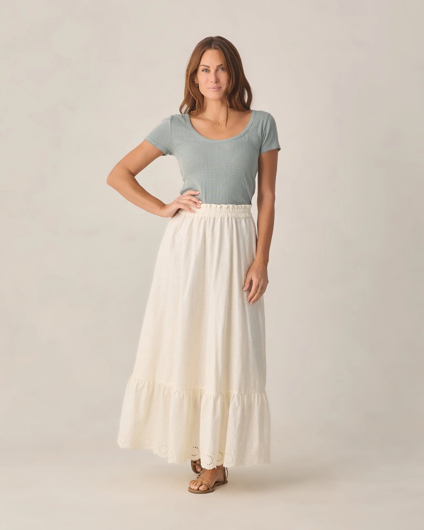 Women's Rose Maxi Skirt Ivory