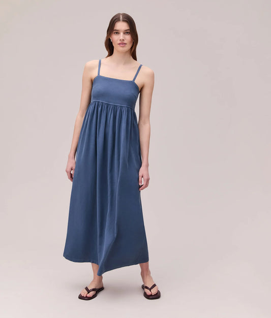 The Linen Maxi Dress - Vintage Indigo