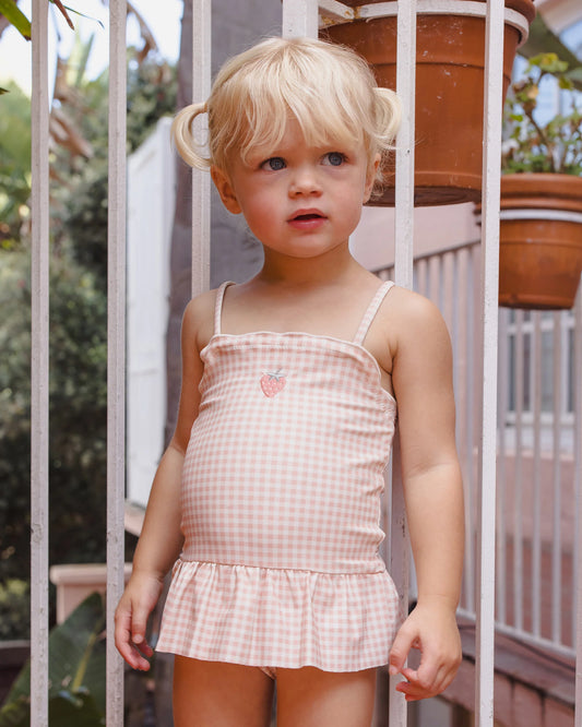 Tori Skirted One-Piece Petal Gingham
