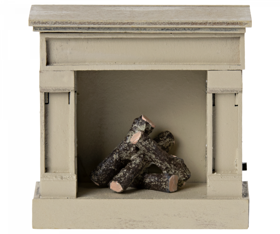 Maileg Fireplace, Vintage Off-White | Mouse Size