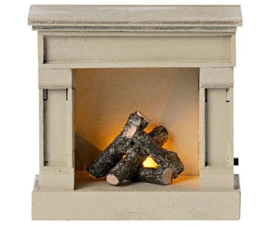 Maileg Fireplace, Vintage Off-White | Mouse Size