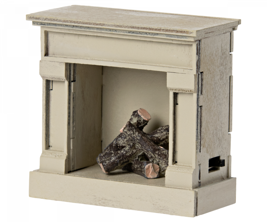 Maileg Fireplace, Vintage Off-White | Mouse Size