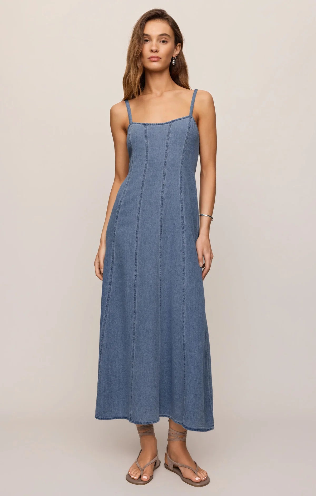 LEONORA INDIGO MIDI DRESS CLASSIC INDIGO