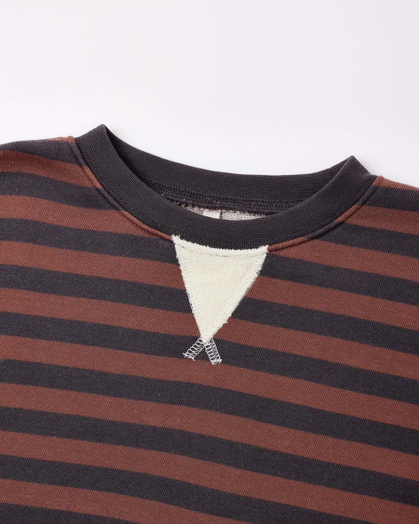 Oversized Crew Mulberry Stripe