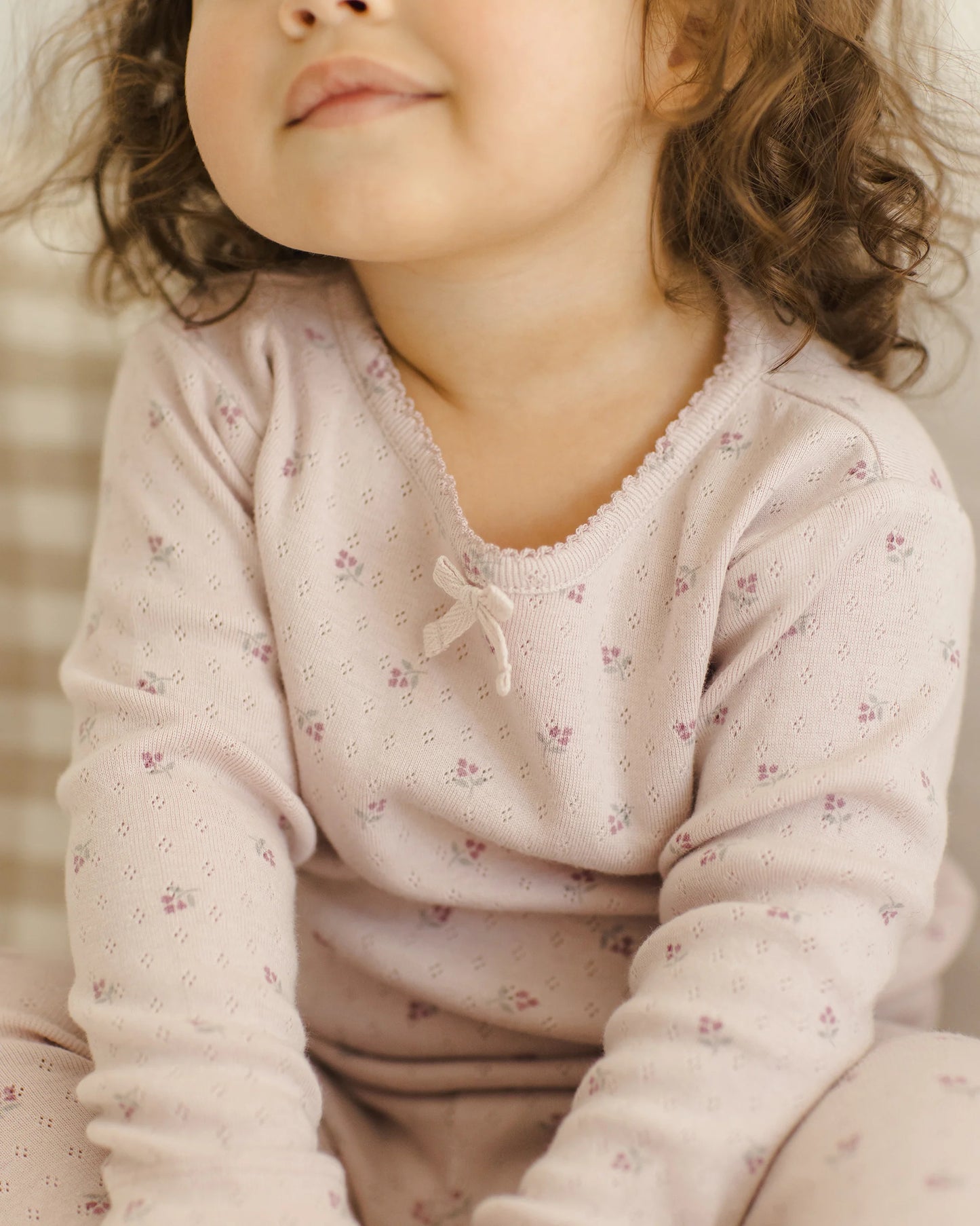 POINTELLE LONG SLEEVE TEE + LEGGING || LILAC DITSY