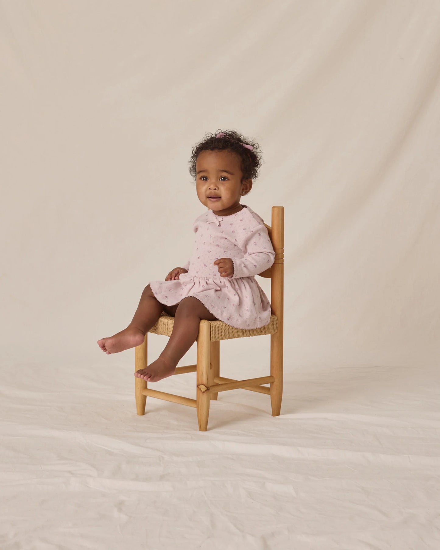 POINTELLE SKIRTED BODYSUIT || LILAC DITSY