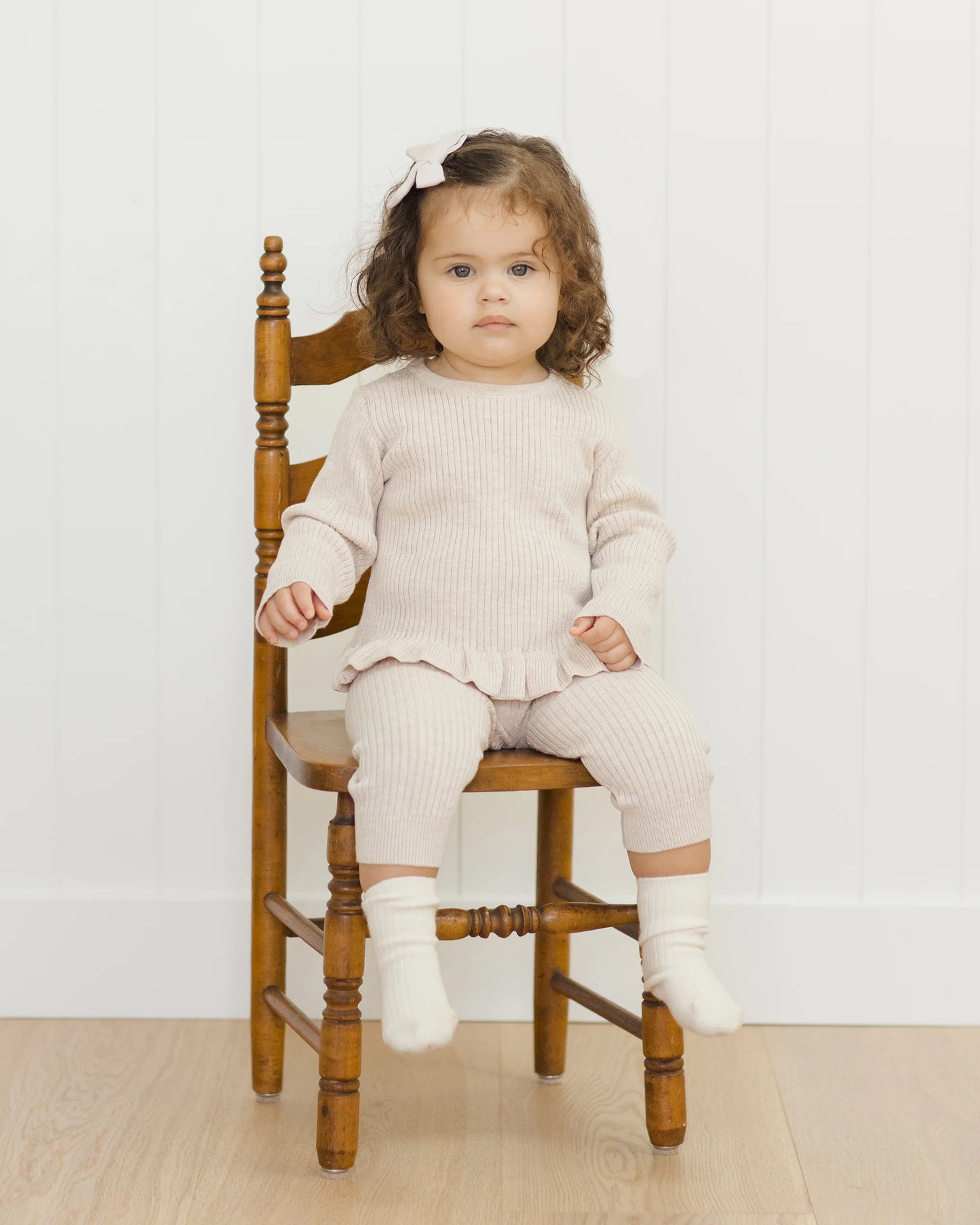 RIB KNIT LEGGING || LILAC