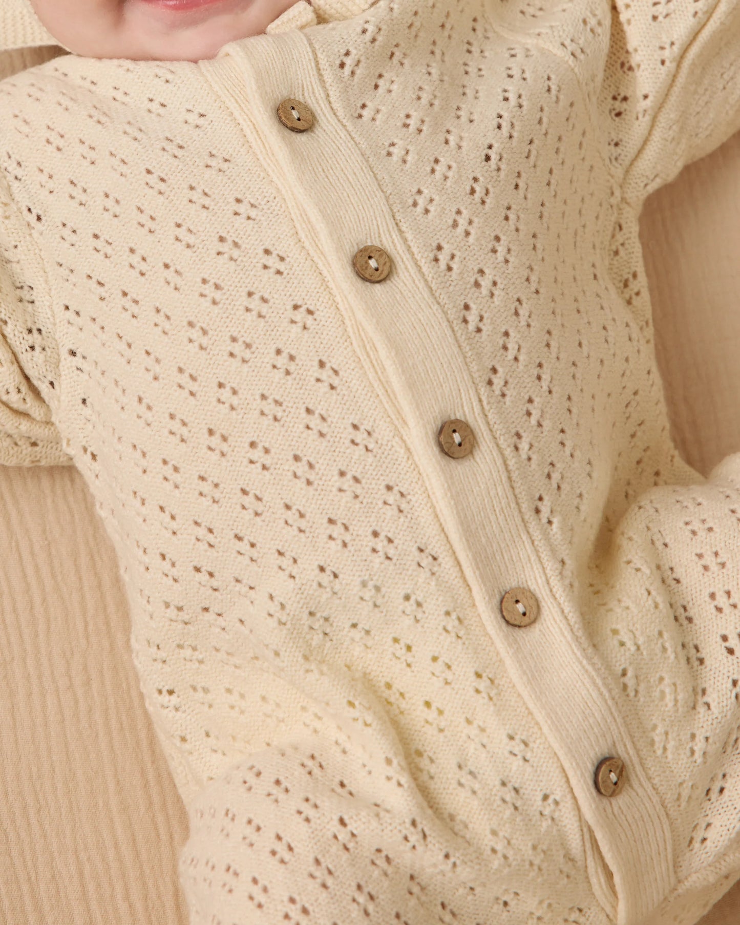 LONG SLEEVE BUBBLE ROMPER || NATURAL