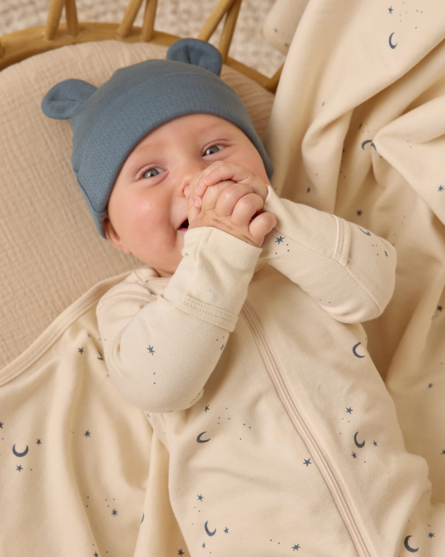 ZIP LONG SLEEVE SLEEPER FOOTIE || MOONS