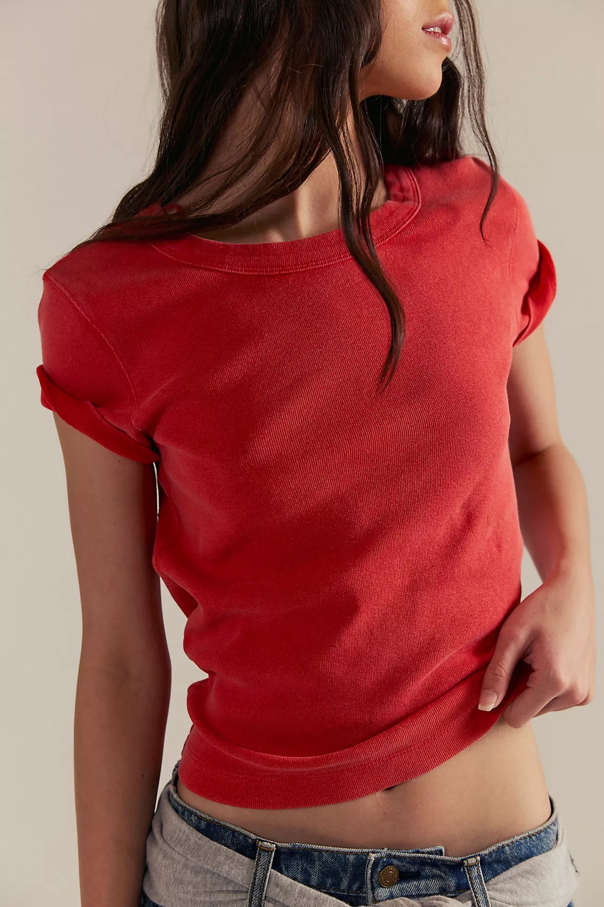 Fiery Red We The Free Atlas Crew Tee