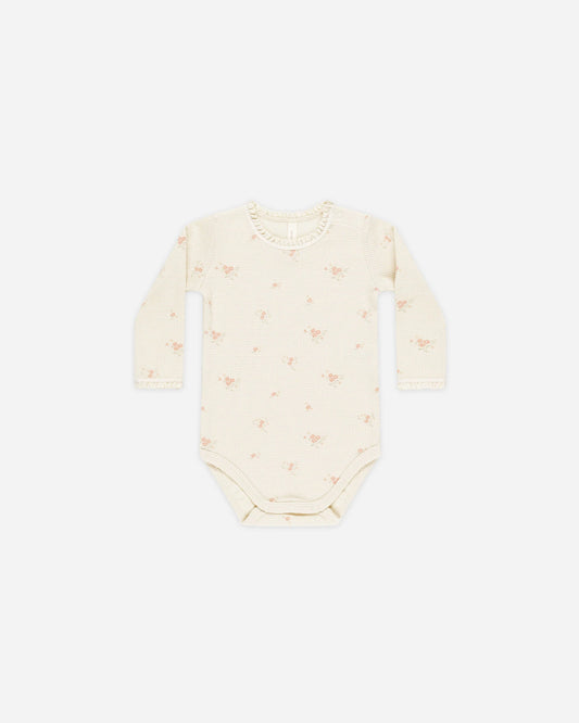 Waffle Long Sleeve Bodysuit | Vintage Rose