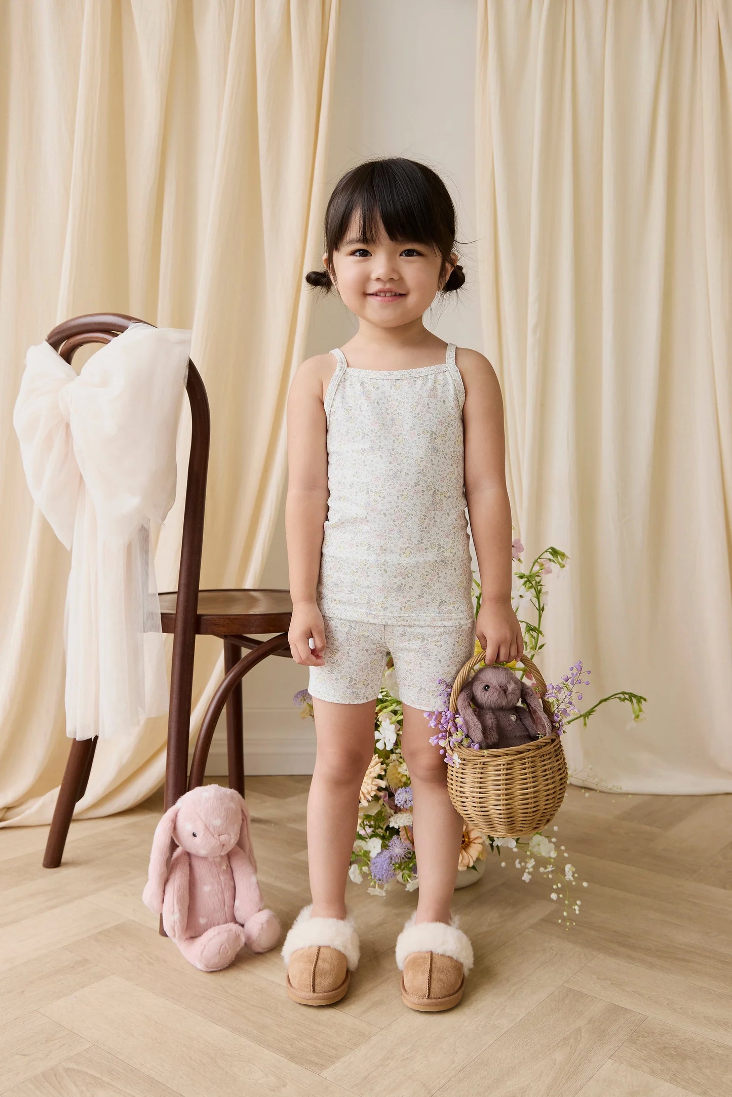 Organic Cotton Jude Singlet Pyjama Set-Cottage Garden