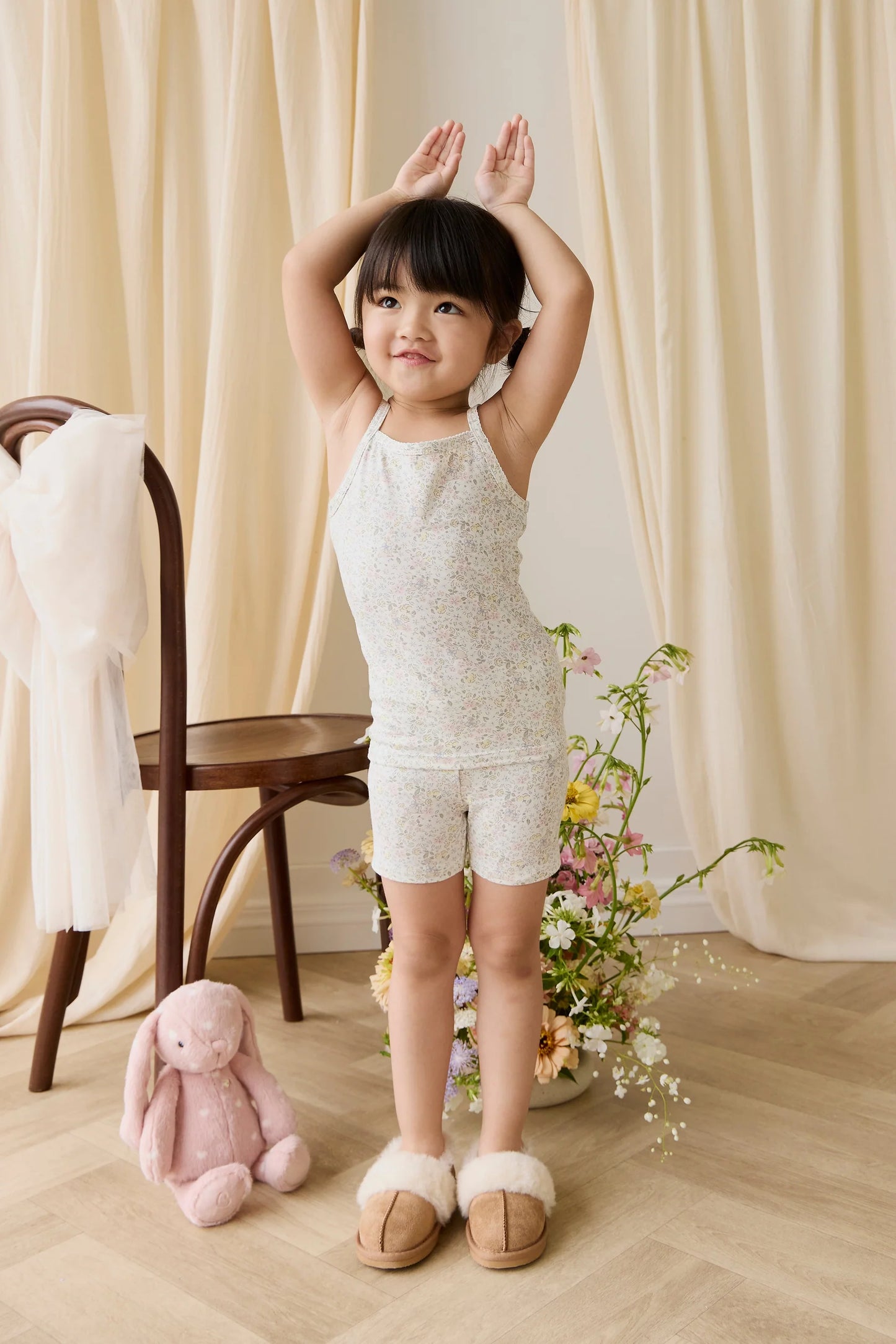 Organic Cotton Jude Singlet Pyjama Set-Cottage Garden