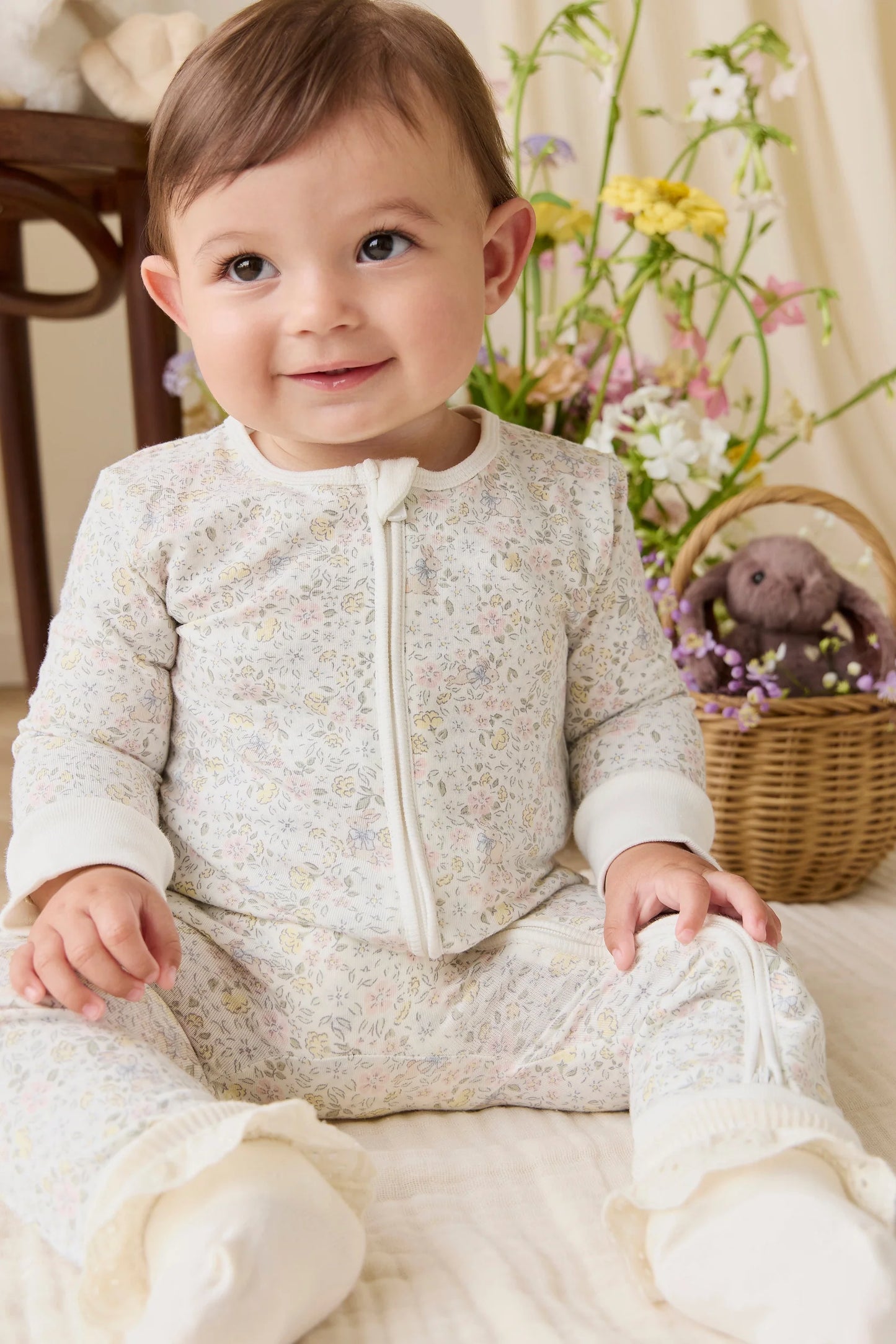 Organic Cotton Jude Onepiece-Cottage Garden