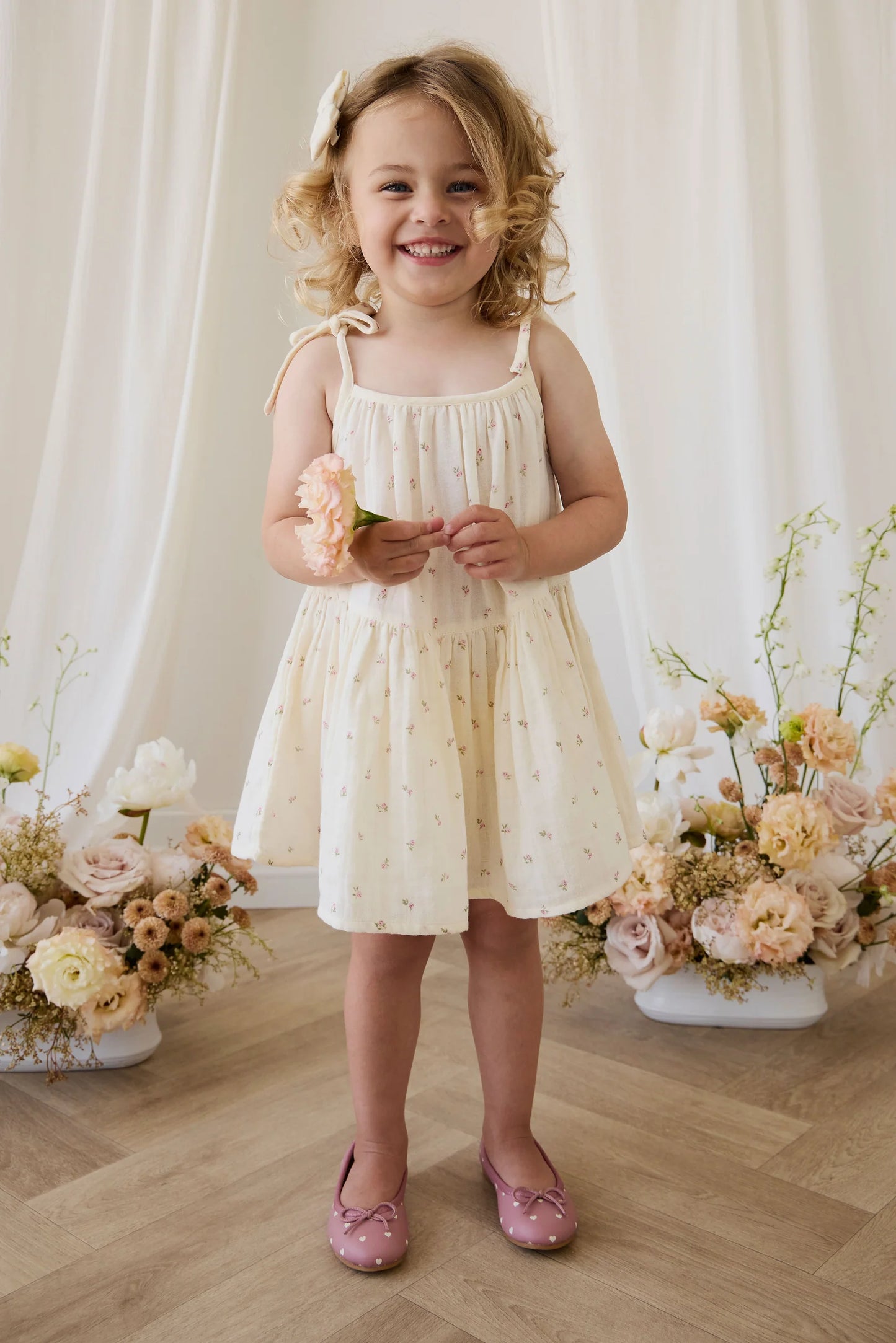 Organic Cotton Muslin Winnie Dress - Willow Rose