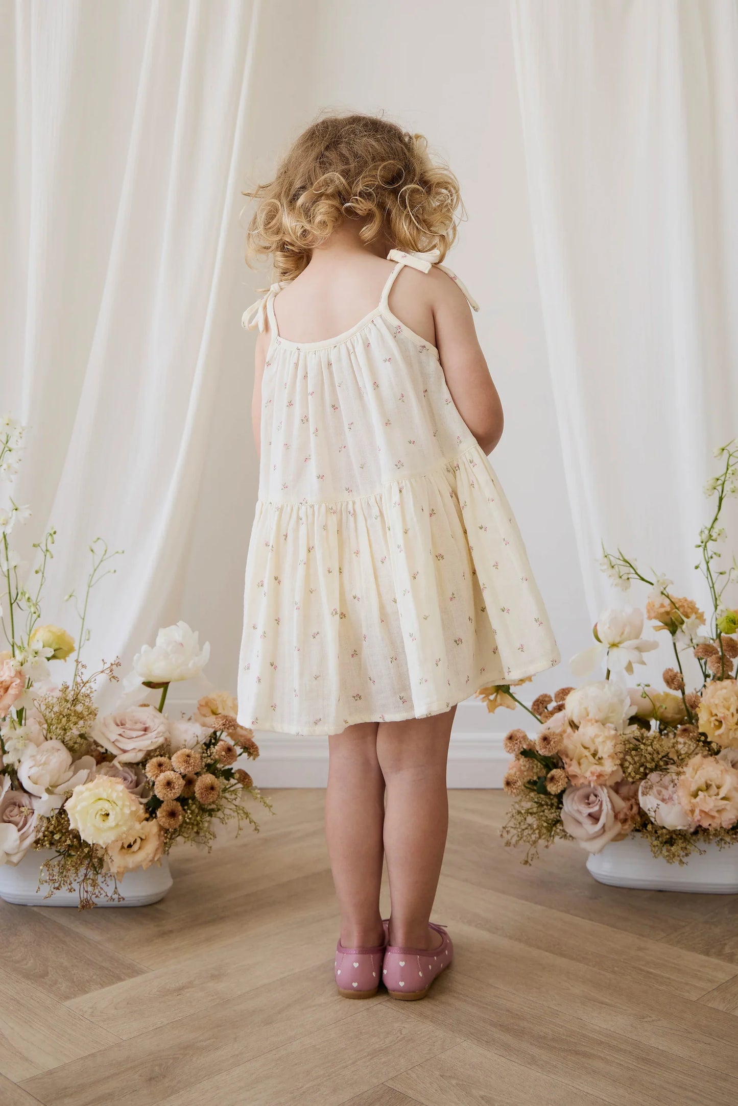 Organic Cotton Muslin Winnie Dress - Willow Rose