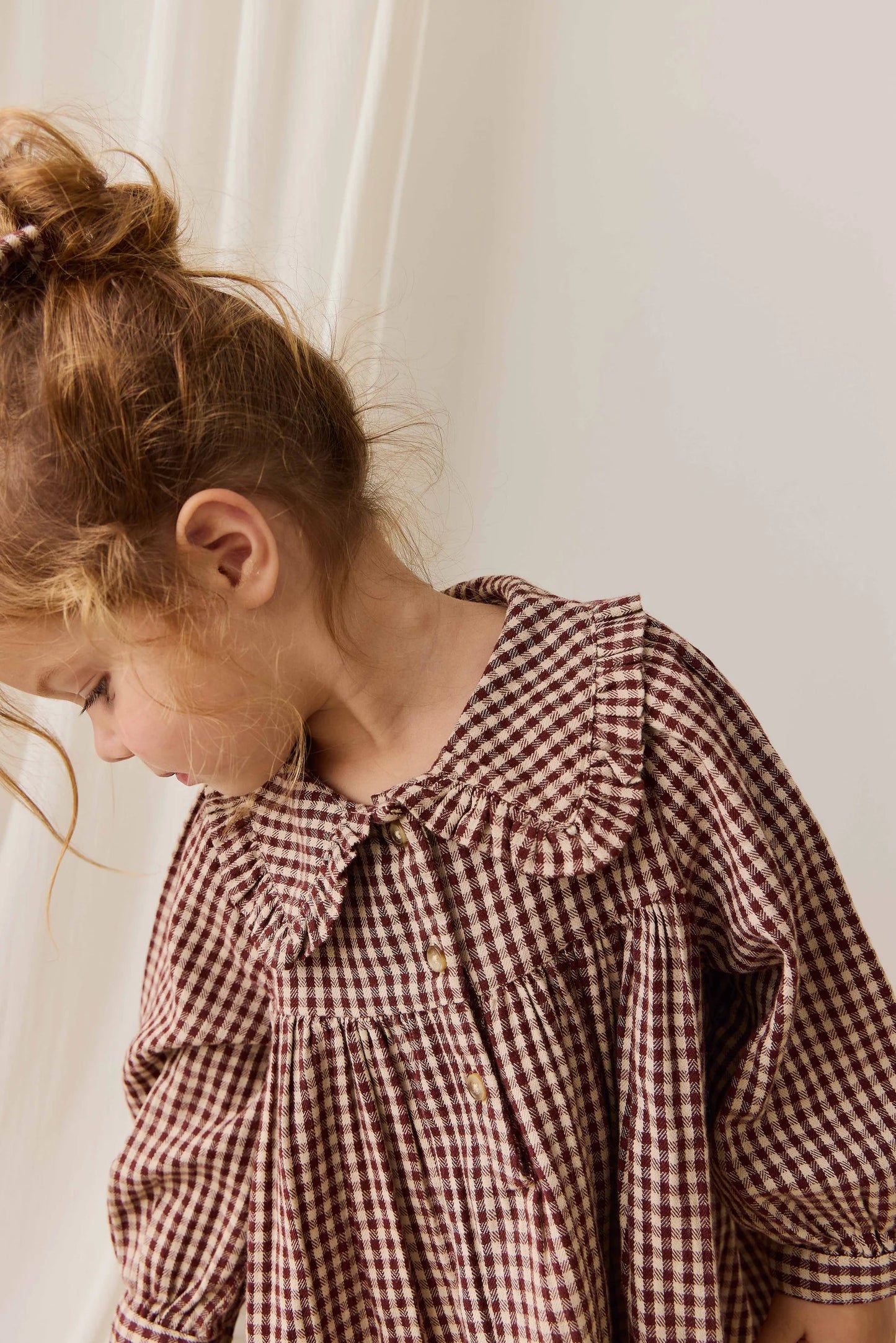 Organic Cotton Ira Dress - Cinnamon Gingham