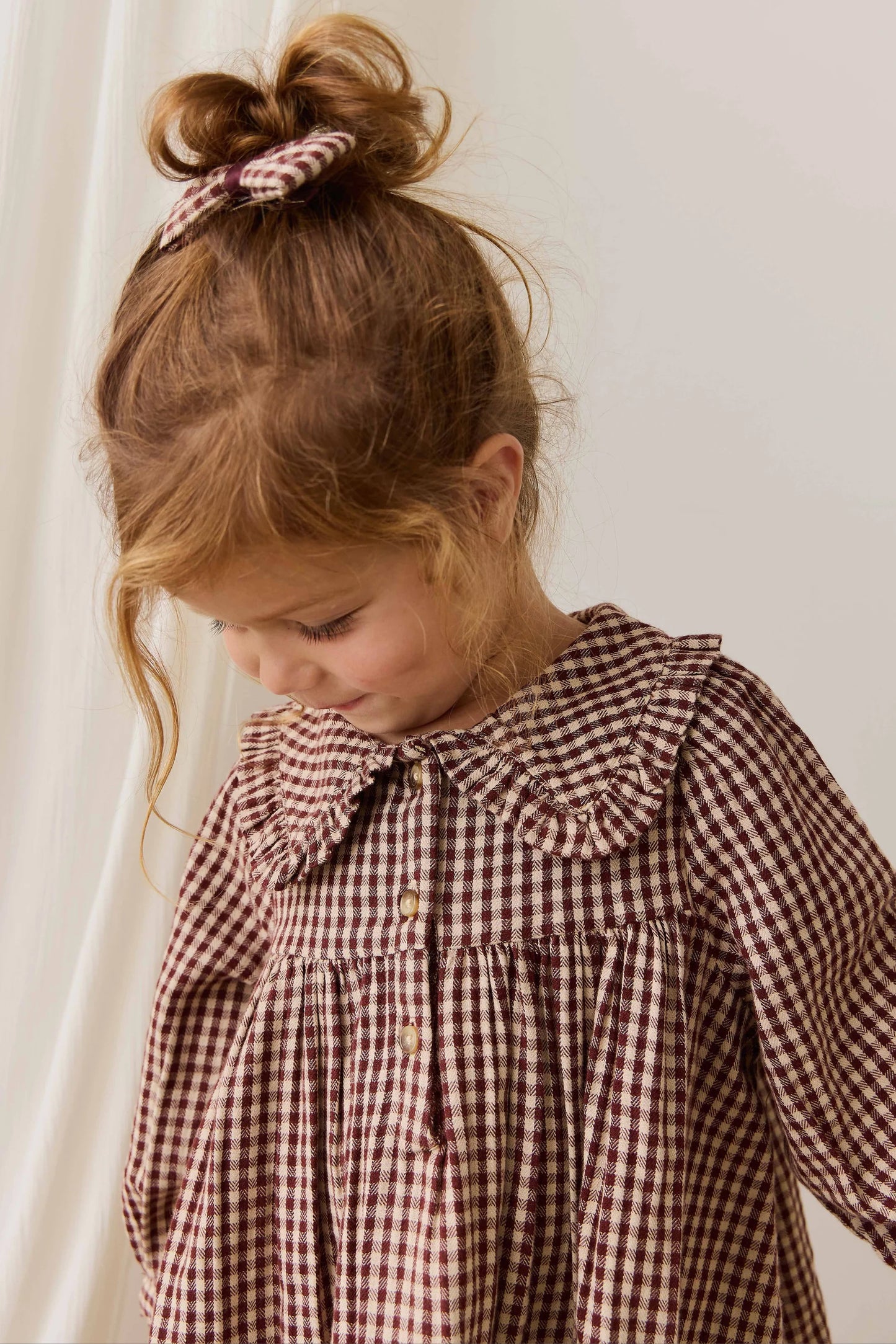 Organic Cotton Ira Dress - Cinnamon Gingham