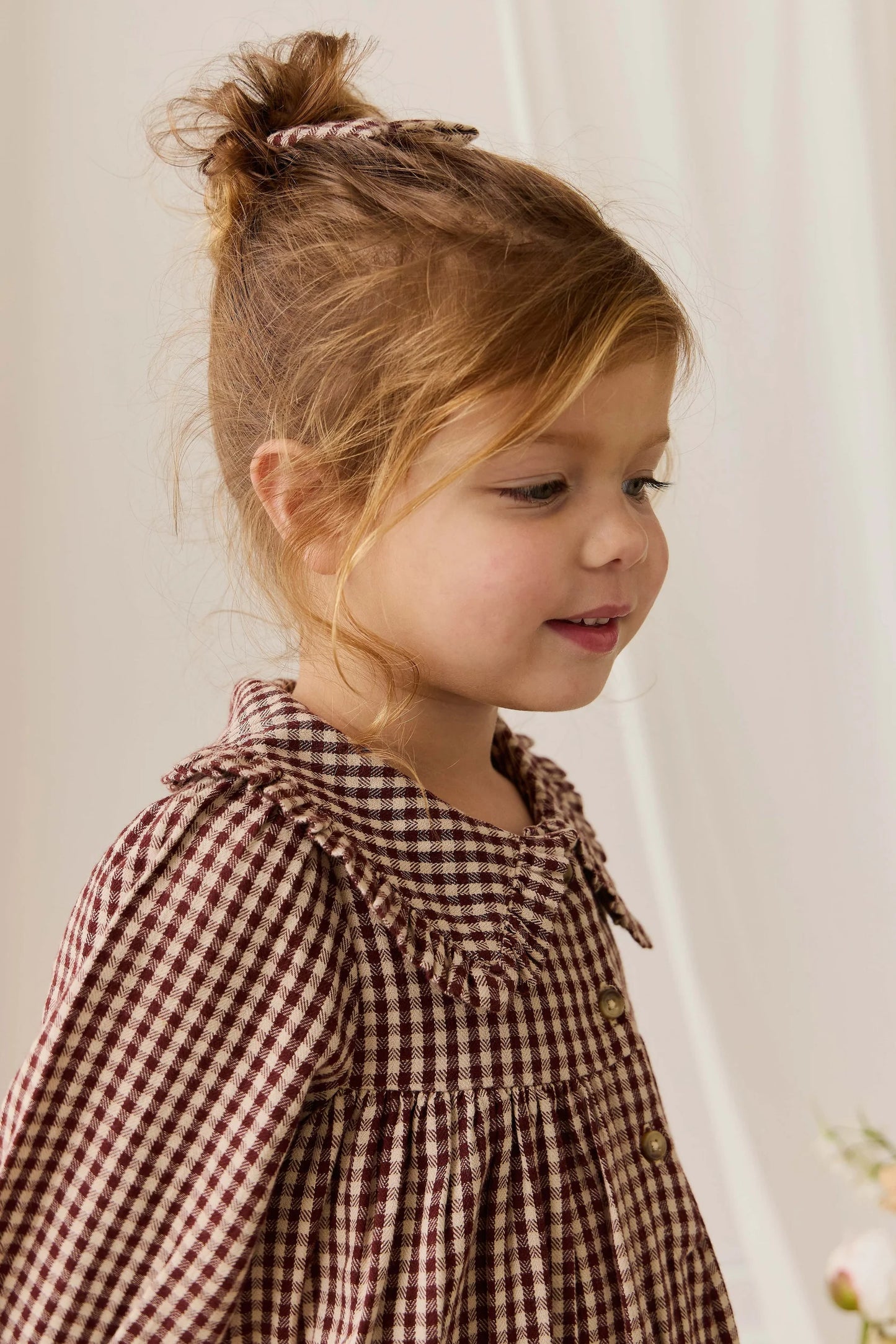 Organic Cotton Ira Dress - Cinnamon Gingham