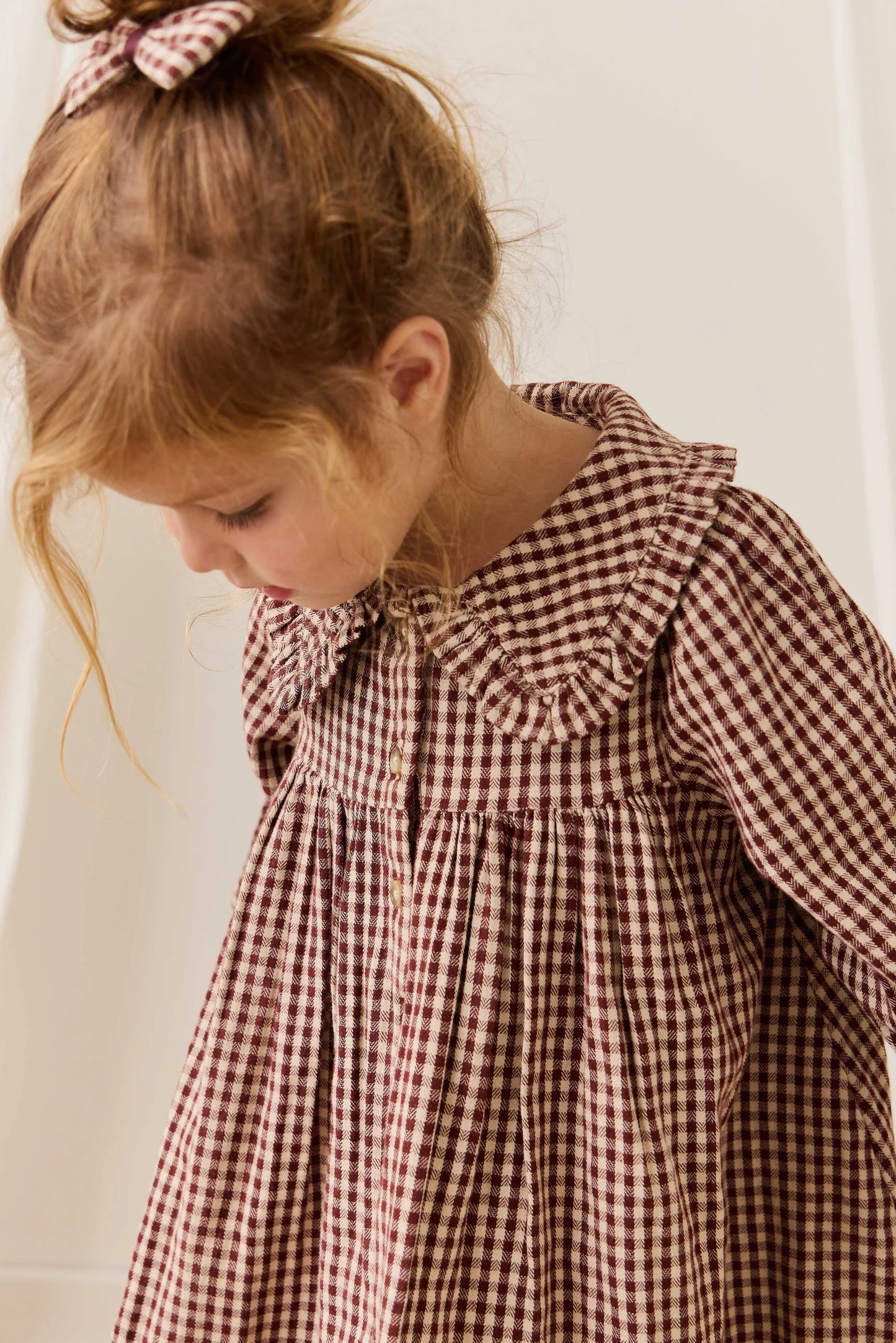 Organic Cotton Ira Dress - Cinnamon Gingham